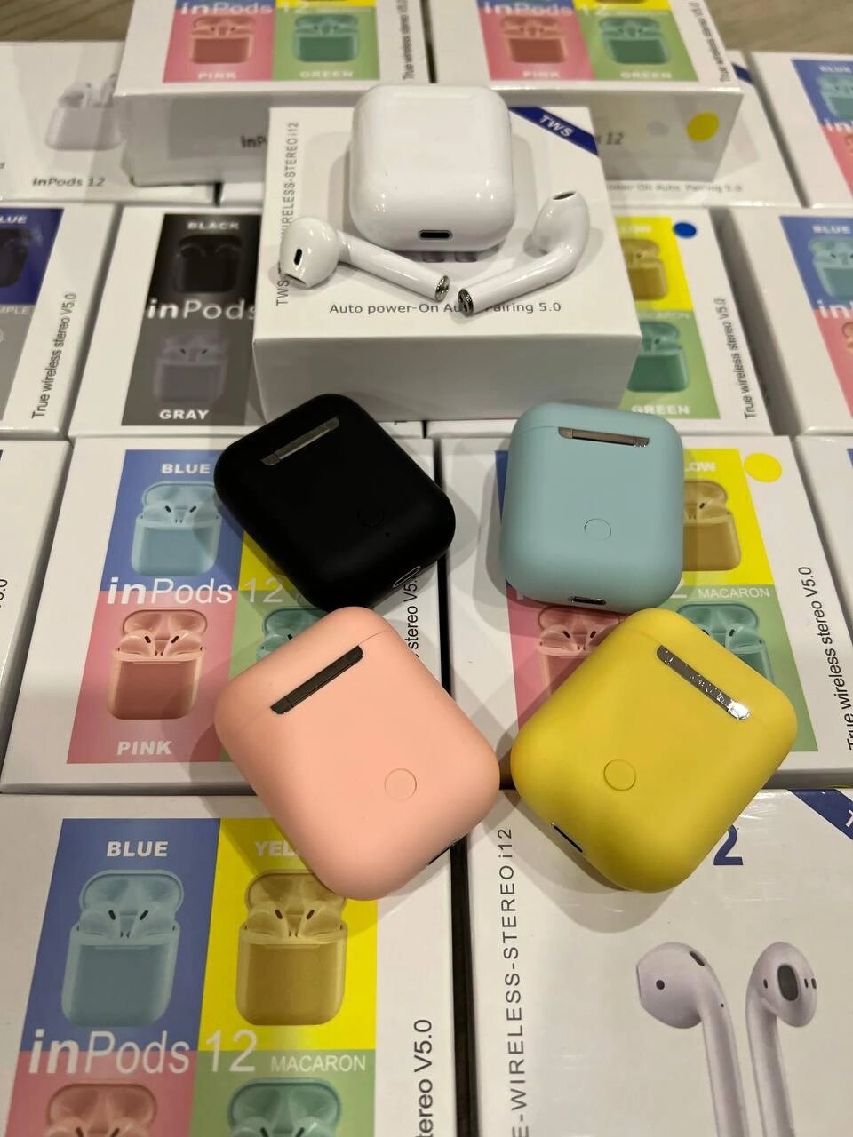 Навушники AirPods i12 TWS Bluetooth з мікрофоном від компанії Технозавр - фото 1