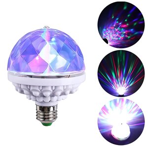 Нічник-проектор E27, нічний світильник, чарівна куля, що обертається, світлодіодна лампа для вечірок