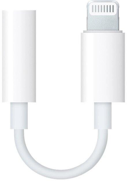 Перехідник аудіо Apple Lightning - 3.5 mm White від компанії Технозавр - фото 1