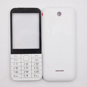 Корпус Nokia 225 white з клавіатурою, білий корпус з клавіатурою для Nokia 225