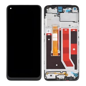 Дисплей Oppo A53s 5G Black у рамці, дисплейний модуль з тачскрином, 6A01B001DR401, чорний