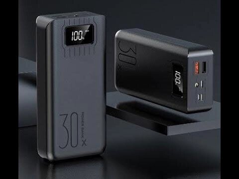 Повербанк Powerbank 30х 30000 mAh портативний акумулятор + підсвітка від компанії Технозавр - фото 1