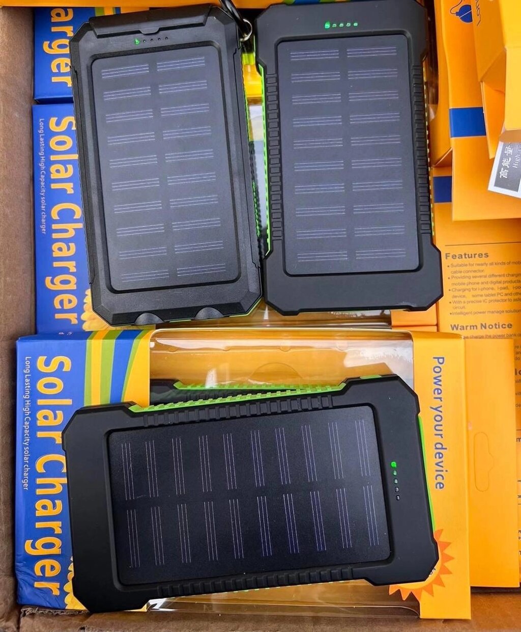 Повербанк USB Power Bank Solar Charger 20000 мА·год на сонячній батареї з ліхтариком, швидке заряджання від сонця. від компанії Технозавр - фото 1