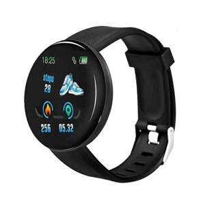 Смартгодинник Smart Watch D18 Black розумний годинник Smart Watch 1.3" 90 мА·год фітнес браслет