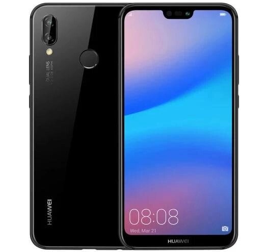 Смартфон Huawei P20 Lite 4/64GB Midnight Black 2SIM 4G 5.84" Bluetooth 4.2 16 Мп + 2 Мп 3000 mAh від компанії Технозавр - фото 1