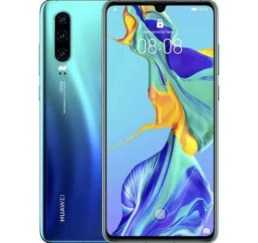 Смартфон Huawei P30 6/128 GB Aurora 2 SIM NFC OLED 6.1" 2340x1080 Kirin 980 40 Мп + 16 Мп + 8 Мп 3650 мАг від компанії Технозавр - фото 1