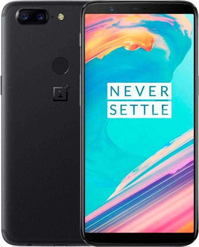 Смартфон OnePlus 5T 8/128GB Black 2SIM 6" GPS 16+20 Мп від компанії Технозавр - фото 1