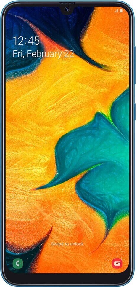 Смартфон Samsung Galaxy A30 3/32GB Blue, Super AMOLED, Exynos 7904, 16+5 Мп, 4000 мАч від компанії Технозавр - фото 1