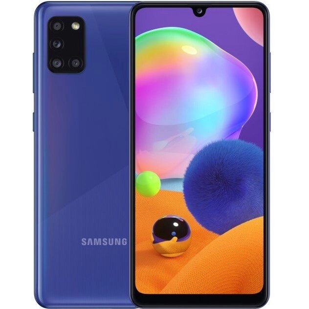 Смартфон Samsung Galaxy A31 (A315F) 4/64GB Blue 2 SIM LTE 6.4" 2400x1080 60 Гц 5000 mAh Bluetooth 5.0 NFC від компанії Технозавр - фото 1