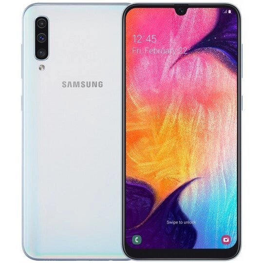 Смартфон Samsung Galaxy A50 (A505F) 4/64GB White 6.4" 2340x1080 2SIM LTE NFC Bluetooth 5.0 4000 mAh Exynos 96 від компанії Технозавр - фото 1