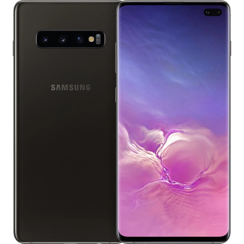 Смартфон Samsung Galaxy S10+ (G975F) 8/512GB Black 2SIM LTE 6.4" 3040x1440 522 ppi NFC 4100 mAh 4K UHD від компанії Технозавр - фото 1