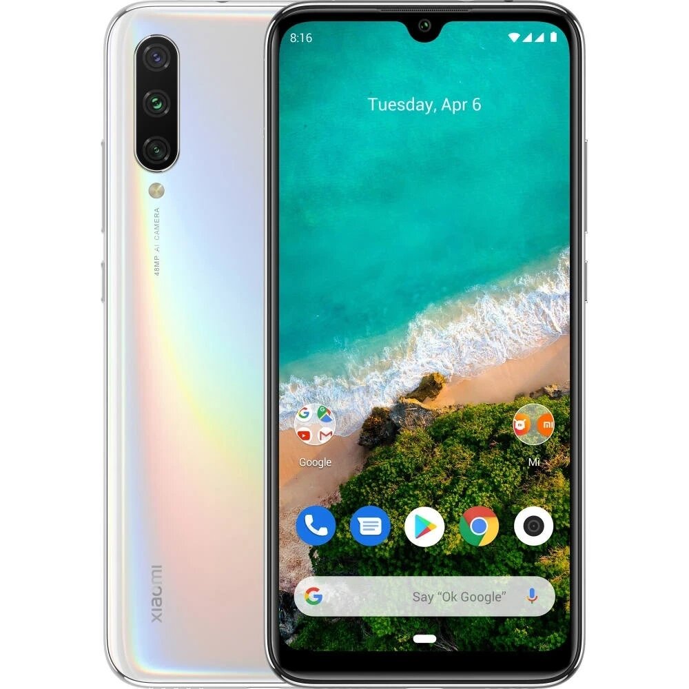 Смартфон Xiaomi Mi A3 4/64GB White 2 SIM 6.088" 1560x720 AMOLED 4К UHD Bluetooth 5.0 4030 mAh від компанії Технозавр - фото 1