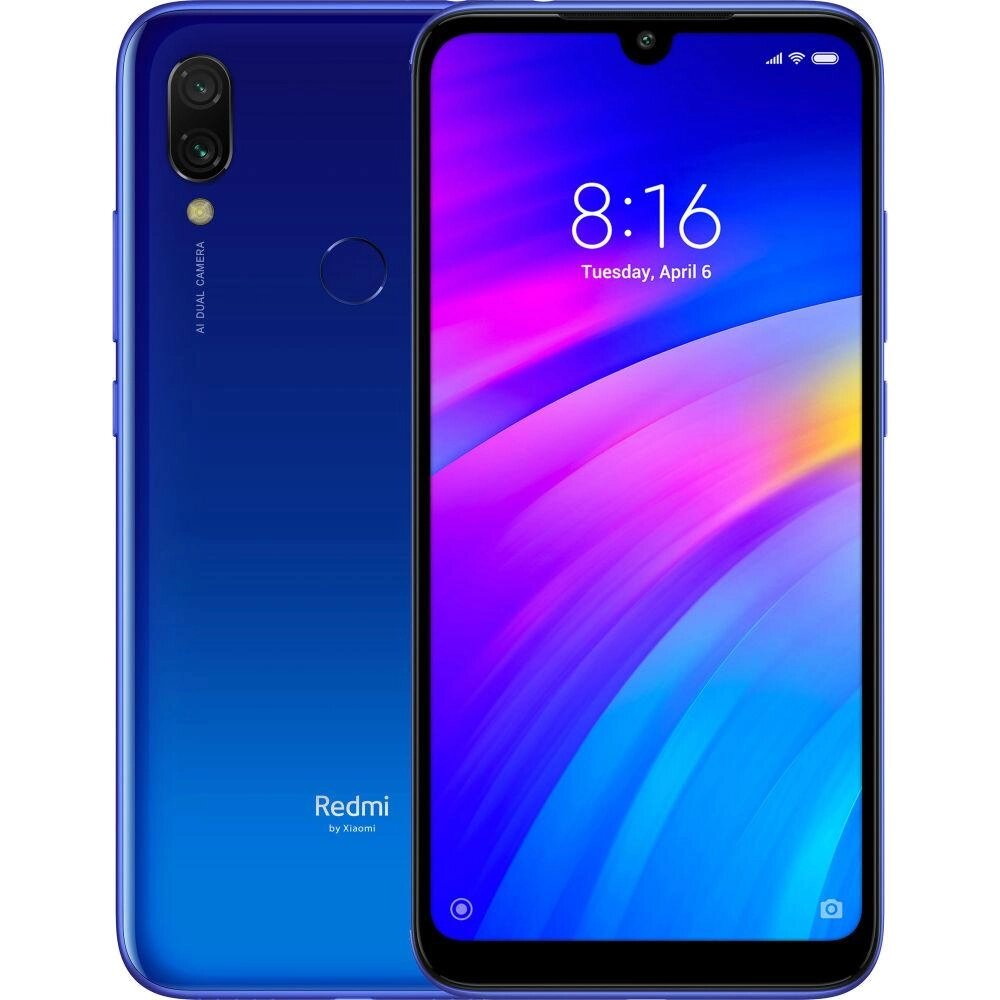 Смартфон Xiaomi Redmi 7 2/16GB Comet Blue 2SIM 6.26" IPS 1570x720 4000 mAh від компанії Технозавр - фото 1