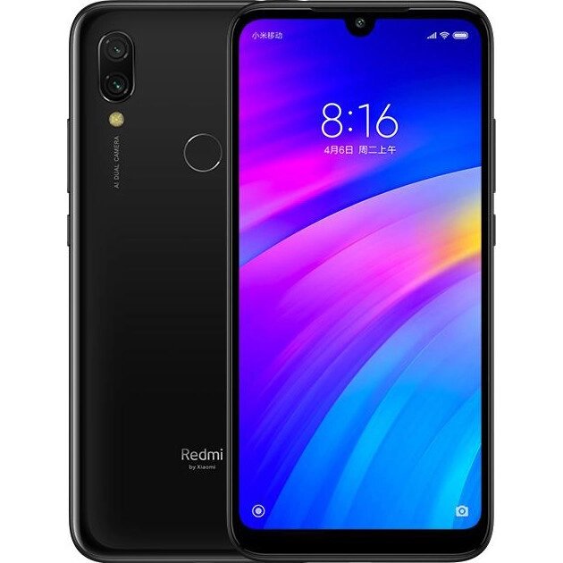 Смартфон Xiaomi Redmi 7 3/32 GB Eclipse Black 12 Мп + 2 Мп 4000 мАч 2SIM 6.26" від компанії Технозавр - фото 1