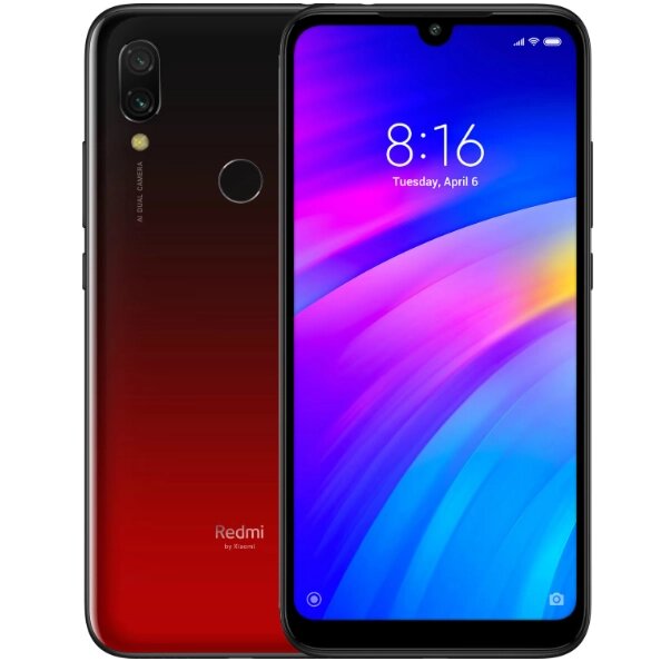 Смартфон Xiaomi Redmi 7 3/32GB Lunar Red 2SIM 6.26" IPS 1570x720 12 Мп + 2 Мп 4000 mAh від компанії Технозавр - фото 1