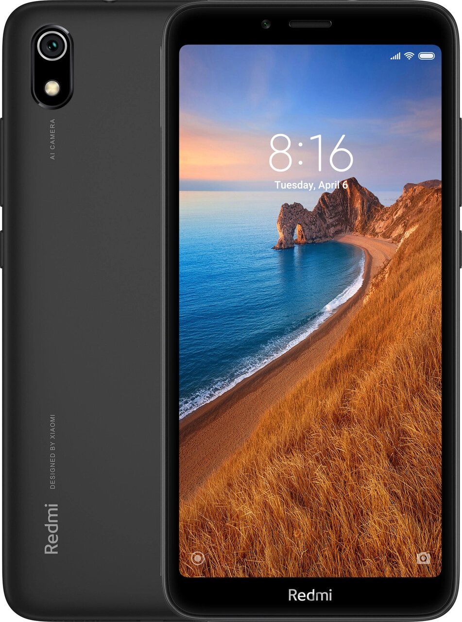 Смартфон Xiaomi Redmi 7A 2/32GB Black, 2 SIM, 5.45" IPS, 13 Мп, Snapdragon 439, 4000 mAh від компанії Технозавр - фото 1