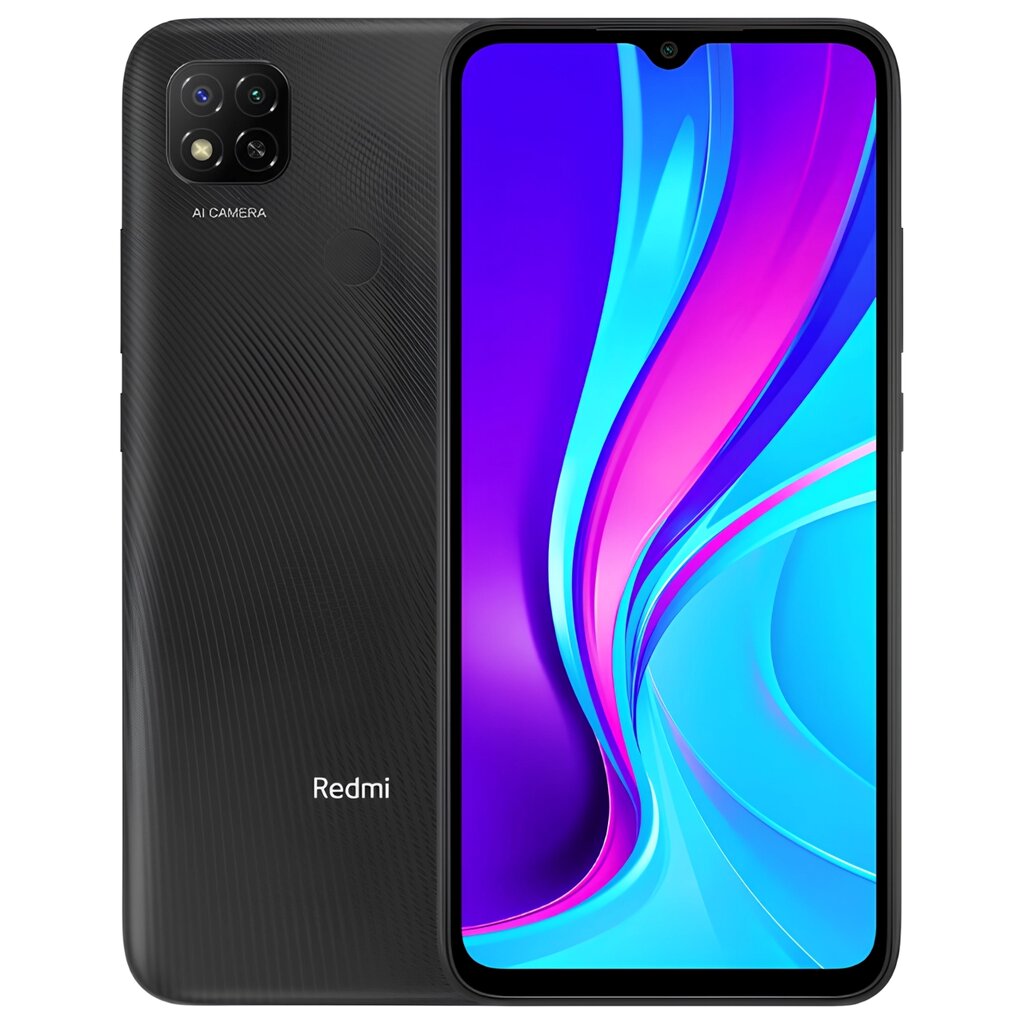 Смартфон Xiaomi Redmi 9c 3/64 ГБ Midnight Gray 6.53" 1600x720 2SIM LTE 13 Мп + 2 Мп 5000 mAh NFC від компанії Технозавр - фото 1