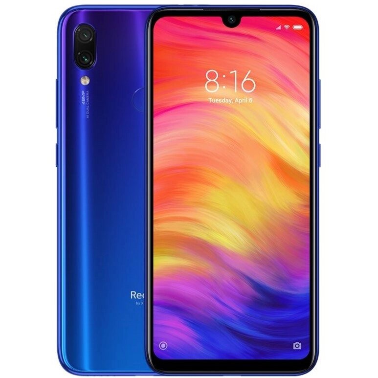 Смартфон Xiaomi Redmi Note 7 4/128GB Neptune Blue 6.3" IPS 2340x1080 2 SIM LTE Nano-SIM 48 Мп + 5 Мп 4000 mAh від компанії Технозавр - фото 1