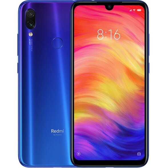 Смартфон Xiaomi Redmi Note 7 4/64GB Neptune Blue 2 SIM LTE Nano-SIM 6.3" IPS 2340x1080 48 Мп + 5 Мп 4000 mAh від компанії Технозавр - фото 1