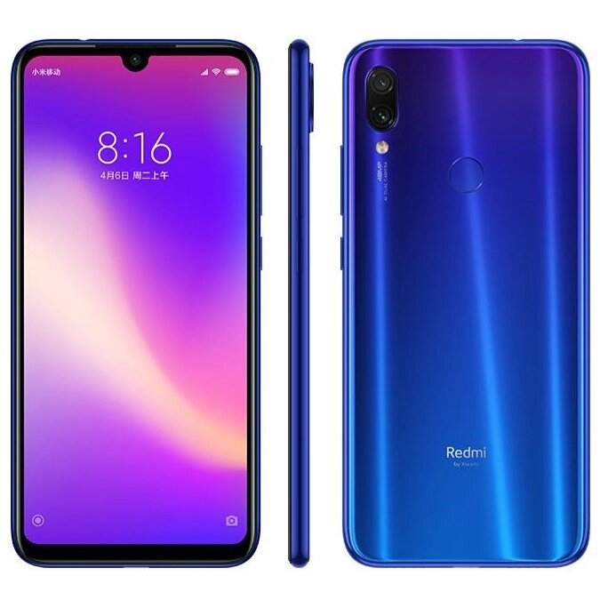 Смартфон Xiaomi Redmi Note 7 4/64GB Neptune Blue 6.3" IPS 2340x1080 2 SIM LTE Nano-SIM 48 Мп + 5 Мп 4000 mAh від компанії Технозавр - фото 1