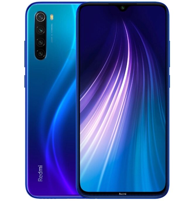 Смартфон Xiaomi Redmi Note 8 4/64GB Neptune Blue 6.3" 2340x1080 409 ppi 60 Гц 4000 mAh 2 SIM LTE від компанії Технозавр - фото 1