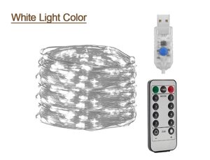 Світлодіодна гірлянда з пультом нитка Росса тепле біле світло 20 метрів 200 LED ламп