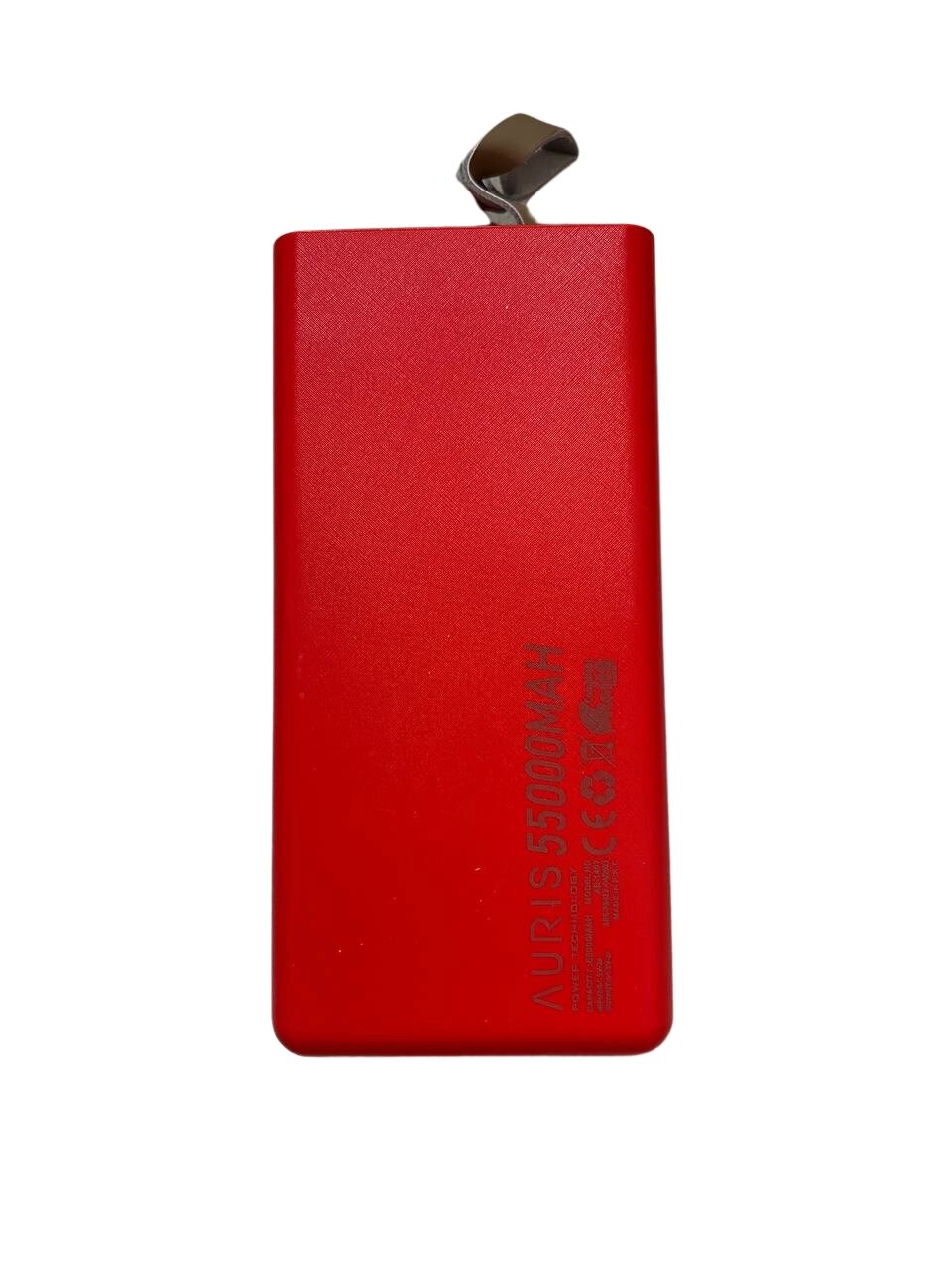 Зовнішній портативний акумулятор повербанк PowerBank Auris 55000mAh Red від компанії Технозавр - фото 1