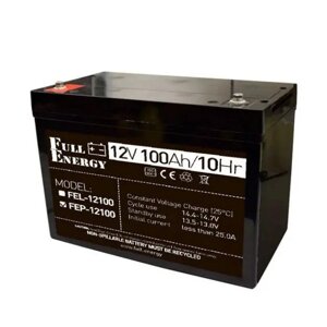 Акумуляторна батарея Full Energy FEP-12100, 12V 100Ah AGM акумулятор для ДБЖ