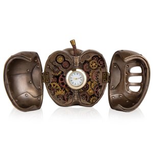 Годинники настільні Veronese в стилі Стимпанк Яблуко 8х8х9 см фігурка в подарунковій коробці 177646