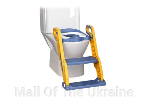 Дитяче сидіння на унітаз 1431 зі сходинкою та ручками, в коробці р. 60*31*32 см