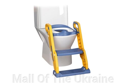 Дитяче сидіння на унітаз 1431 зі сходинкою та ручками, в коробці р. 60*31*32 см