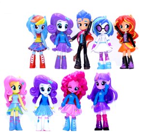 Фігурки Дівчата з Еквестріі 9в1, 13 см - My Little Pony, Equestria Girls