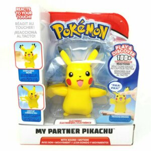 Інтерактивна іграшка Pokemon Мій Друг покемон Пікачу із сенсорами, 11 см - My Partner Pikachu