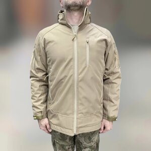 Куртка тактична WOLFTRAP Softshell, колір Койот, розмір M, зимова чоловіча куртка софтшел для військових (4516_bej)