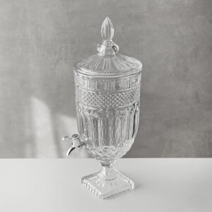 Лимонадниця для напоїв скляна із краном 5 л 52х19 см 9229-006