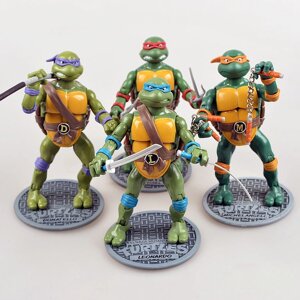 Набір класичних фігурок "Черепашки Ніндзя", 4в1, 15 см - Ninja Turtles, TMNT 1988