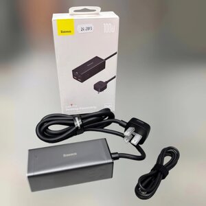 Зарядний пристрій Baseus GaN3 Pro Desktop Powerstrip, 100 Вт (2500 Вт), 2xUSB-A + 2xUSB-C, QC3.0 / PD2.0 (CCGP000101)