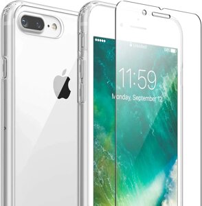 Чохол FlexGear для iPhone 7 Plus/iPhone 8 Plus з повним захистом і захисним склом на екран - Clear (500301222-X0018RRK9J