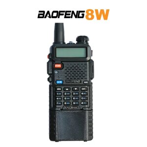 Рація Baofeng UV-5R, 8 Ватт, батарея 3800 мАг + Гарнітура, Підставка, Кліпса (5001997)