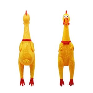 Резиновая, кричащая, сумасшедшая курица для собак 17 см (50131220)