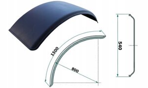 Крило переднє вузьке 540 мм 87430519 MX/Mag. 310 Case 84283483