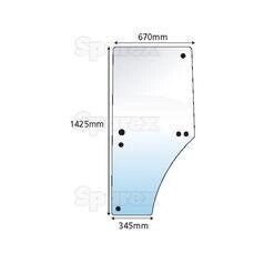 Скло лівої дверки кабіни трактора L169102 (L213354, L77647) від компанії ТОВ "АГРО СЕЛ" - фото 1