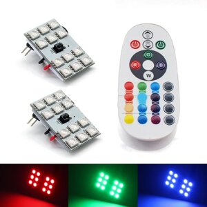 Автомобільне інтер'єрне підсвічування RGB 12-SMD з пультом (sv2709)