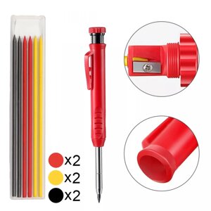 Олівець розмітний автоматичний з набором стрижнів 6 шт. (сірий, жовтий та червоний по 2 шт) (sv08971)