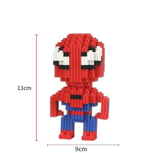 Конструктор-головоломка у вигляді ляльки Людини Павука 498 деталей для складання Червоний (sv36389)