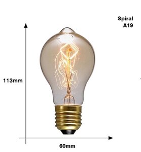 Лампа Едісона А19 Spiral декоративна (sv0480)