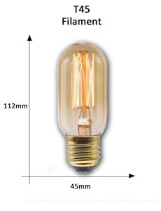 Лампа Едісона T45 Filament декоративна (sv0481)