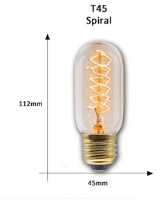 Лампа Едісона T45 Spiral декоративна (sv0482)