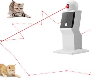 Лазерна іграшка-указка для котів та кішок, автоматичний робот-проектор, Червоний (sv2995), Червоний