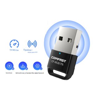 Міні-USB Wi-Fi адаптер 150 м бездротова мережна карта (SV3670)